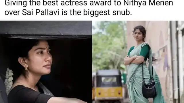 சாய் பல்லவிக்கு தேசிய விருது கொடுக்காமல் நித்யா மேனனுக்கு கொடுத்தது தவறு- சாய் பல்லவி ரசிகர்கள் புலம்பல்