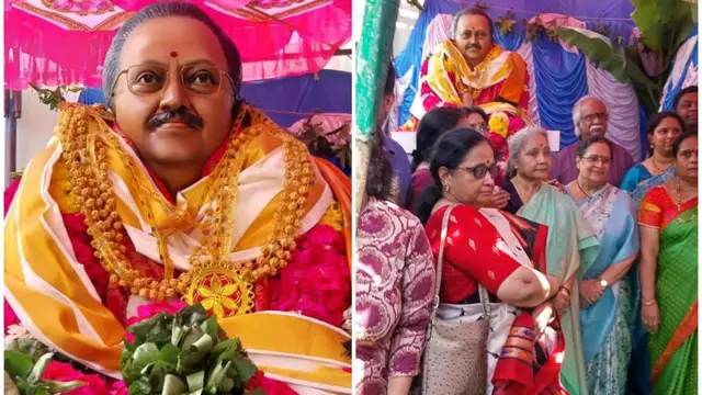 பூர்வீக கிராமத்தில் மறைந்த பின்னணி பாடகர் எஸ்.பி. பாலசுப்ரமணியம் சிலை - எங்கு இடம் தெரியுமா?