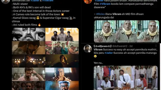 கமலின் விக்ரம் தான் கோலிவுட்டை காப்பாற்றியது,ஜெயிலர் என்ன செய்தது - ட்விட்டரில் கமல் ரசிகர்கள் கேள்வி.