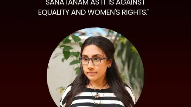 சனாதனம் பற்றிய கஸ்தூரியின் நேர்காணலைப் பார்த்தேன் - பதிலடி கொடுத்த சத்யராஜ் மகள்.
