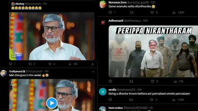 என்ன எல்லாம் விஜய சொல்ற மாதிரியே இருக்கு - SAC நடிக்கும் சீரியலின் வீடியோவை பகிரும் நெட்டிசன்கள்.