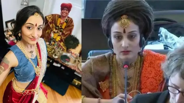 இந்து மரபுகளுக்கு புத்துயிர் அளித்ததற்காக இந்தியாவில் துன்புறுத்தப்பட்டார் - நித்தி சார்பாக ஐநாவில் பேசி பெண். யார் இவர் ?