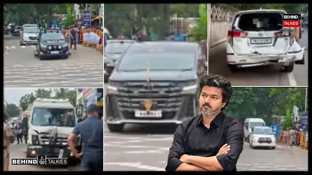 அஜித் ஏரியாவில் முதல்வர் விஜய்யின் கான்வாய் விபத்து: சேதமடைந்த பாதுகாப்பு வாகனங்களும் முழு விவரங்களும்!