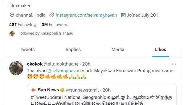 'மயக்கம் என்ன' படத்திலேயே கணித்துள்ள செல்வராகவன், ரசிகர் செய்த ட்வீட் - உண்மையாவே இவர் ஜீனியஸ் தாங்க.