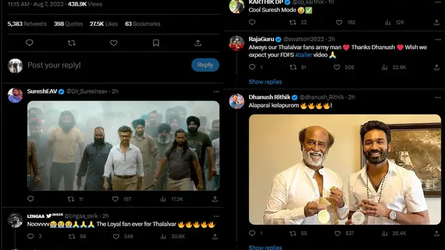 இந்த வாரம் வெளியாக இருக்கும் ஜெயிலர் - முன்னாள் மாமனார் ரஜினியின் பெயரை குறிப்பிடாமல் தனுஷ் போட்ட பதிவு.