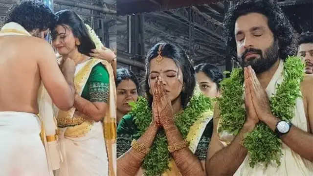மஞ்சும்மல் பாய்ஸ் நடிகரை மணமுடித்த டாடா பட நடிகை - இதோ திருமண புகைப்படம்.