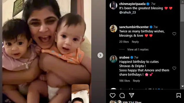 Twins குழந்தைகளுடன் கொஞ்சி விளையாடும் சமந்தா. வைரலாகும் வீடியோ. யார் குழந்தைன்னு தெரியுதா ?