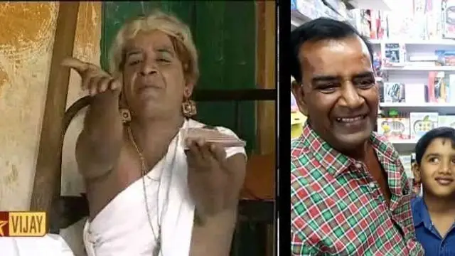மார்பளவு மழை வெள்ளத்தில் சென்று அத்யாவசிய பொருட்களை வாங்கி வந்த லொள்ளு சபா நடிகர்.