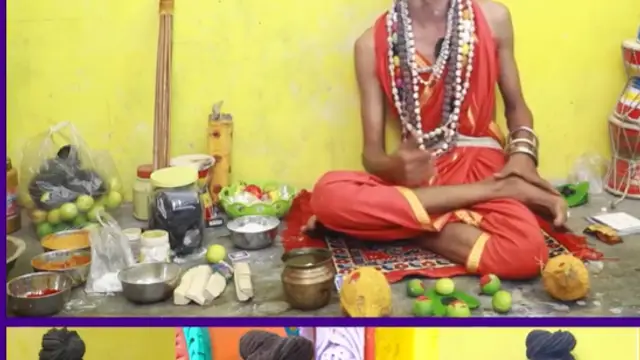 கேப்டன் சமாதிக்கு முன் குறி, பிரேமலதாவிற்கே விபூதி  அடித்த அரைகுறை அகோரி கலையரசன்.