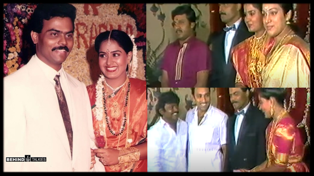 ராதாவின் திருமண வரவேற்பு வீடியோ – ஜோடியாக வந்த ராமராஜன் – நளினி, பார்த்திபன் – சீதா. ரெண்டு ஜோடியும் இப்படி பிரிஞ்சிட்டாங்களே.