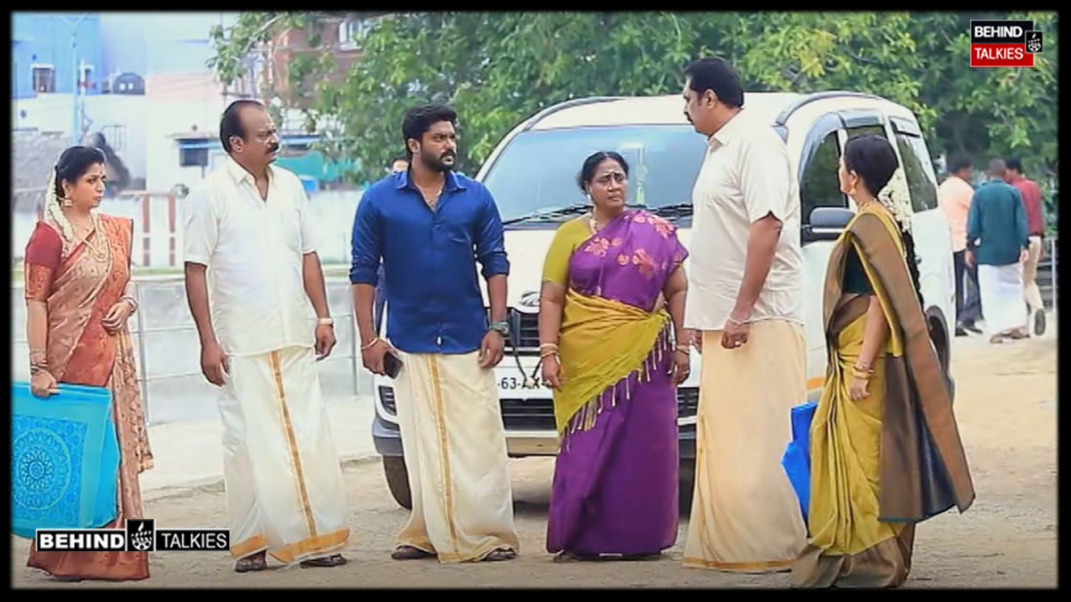 கோவில் வாசலிலே பிரச்சனை செய்யும் சக்திவேல், காந்திமதி சொன்ன வார்த்தை – பாண்டியன் ஸ்டோர்ஸ் 2